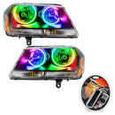 2008-2013 Dodge Avenger RT Pre-Assembled Halo Headlights - Black Housing with RF Controller.