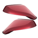 2010-2015 Chevrolet Camaro Concept Side Mirrors with dark red paint and ghost lenses.