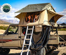 Overland Vehicle Systems LD TMBK 3 Soft Shell Roof Top Tent, Tan Body & Green Rainfly