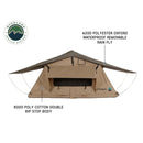 Overland Vehicle Systems LD TMBK 3 Soft Shell Roof Top Tent, Tan Body & Green Rainfly