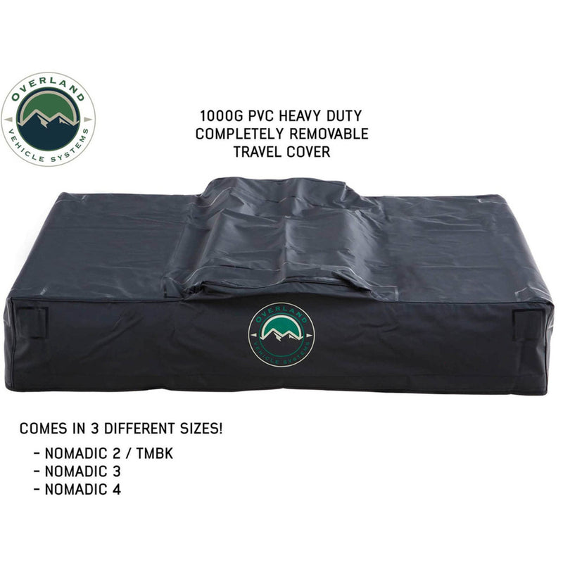 Overland Vehicle Systems LD TMBK 3 Soft Shell Roof Top Tent, Tan Body & Green Rainfly
