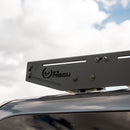 Prinsu Pro Roof rack on a Toyota 4Runner with Prinsu logo against a cloudy sky