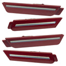 2010-2015 Chevrolet Camaro Concept SMD Sidemarker Set with red jewel paint and clear lenses.