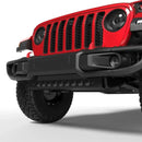 Close up of skid plate installed on jeep