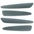 2005-2013 Chevrolet C6 Corvette Concept SMD Sidemarkers with sky gray metallic paint and ghost lenses.