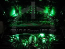 Engine bay with green LED lighting