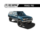 Toyota Tacoma pickup truck with 'Prinsu Pro' and 'Free Shipping' text on a white background