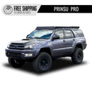 Gray Toyota 4Runer with a prinsu pro roof rack on a white background, featuring 'PRINSU PRO' branding.