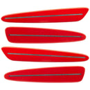 2005-2013 Chevrolet C6 Corvette Concept SMD Sidemarkers with torch red paint and clear lenses.