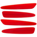 2005-2013 Chevrolet C6 Corvette Concept SMD Sidemarkers with torch red paint and ghost lenses.