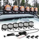 V-MAX Series | 5 Inch 168W 16440LM Combo Beam Side Shooter LED Round Pod Lights with Amber DRL
