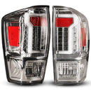 Winjet 2016-2023 Toyota Tacoma LED Tail Light- Chrome/Clear