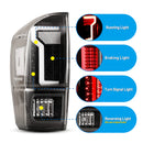 Winjet 2016-23 Toyota Tacoma LED Tail LIght - Retro Version (Black / Clear)