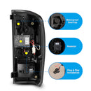 Winjet 2016-23 Toyota Tacoma LED Tail LIght - Retro Version (Black / Clear)