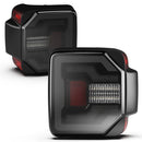 Winjet 2018-2025 Jeep Wrangler JL & JLU LED Sequential Taillights - Black/Smoke