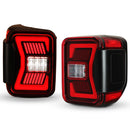 Winjet 2019-2025 Jeep Gladiator JT LED Sequential Tail light - Black/Red