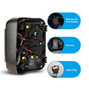 Winjet 2019-2025 Jeep Gladiator JT LED Sequential Tail light - Gloss Black/Clear