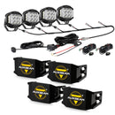 V-MAX Series | 5 Inch 168W 16440LM Combo Beam Side Shooter LED Round Pod Lights with Amber DRL