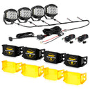 V-MAX Series | 5 Inch 168W 16440LM Combo Beam Side Shooter LED Round Pod Lights with Amber DRL