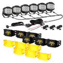 V-MAX Series | 5 Inch 168W 16440LM Combo Beam Side Shooter LED Round Pod Lights with Amber DRL