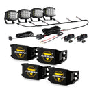 V-MAX Series | 5 Inch 168W 16440LM Combo Beam Side Shooter LED Square Pod Lights with Amber DRL