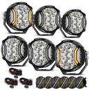 V-ULTRA Series | 5 Inch 172W LED Side Shooter White Pod Lights with Amber DRL