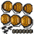 V-ULTRA Series | 5 Inch 172W LED Side Shooter Amber Pod Lights with Amber DRL