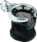 Kuryakyn Drink Holder with Mesh Basket 1 inch Clamp Chrome