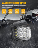 V-MAX Series | 5 Inch 168W 16440LM Combo Beam Side Shooter LED Square Pod Lights with Amber DRL