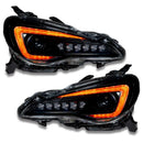 Subaru BRZ headlights with amber DRLs