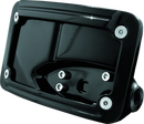 Kuryakyn Curved Horizontal Mount Side License Plate Holder Gloss Black
