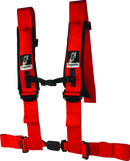 DragonFire Racing Harness- H-Style- 4-point- EZ-Adjust- 3in Buckle- Red
