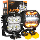 X-PRO Series | 3 Inch 84W LED Combo Pod Light Off Road Lights with White DRL&Amber Turn Signal Light
