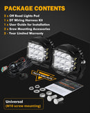 V-MAX Series | 5 Inch 168W 16440LM Combo Beam Side Shooter LED Round Pod Lights with Amber DRL
