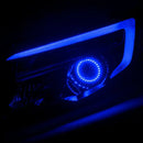 Honda Pilot headlight with blue halo and DRL.