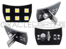Front and back view of LED interior dome light replacement