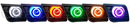 Grid view of Chevrolet Camaro fog lights showing different color surface mount LED halo rings.