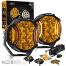 V-ULTRA Series | 5 Inch 172W LED Side Shooter Amber Pod Lights with Amber DRL