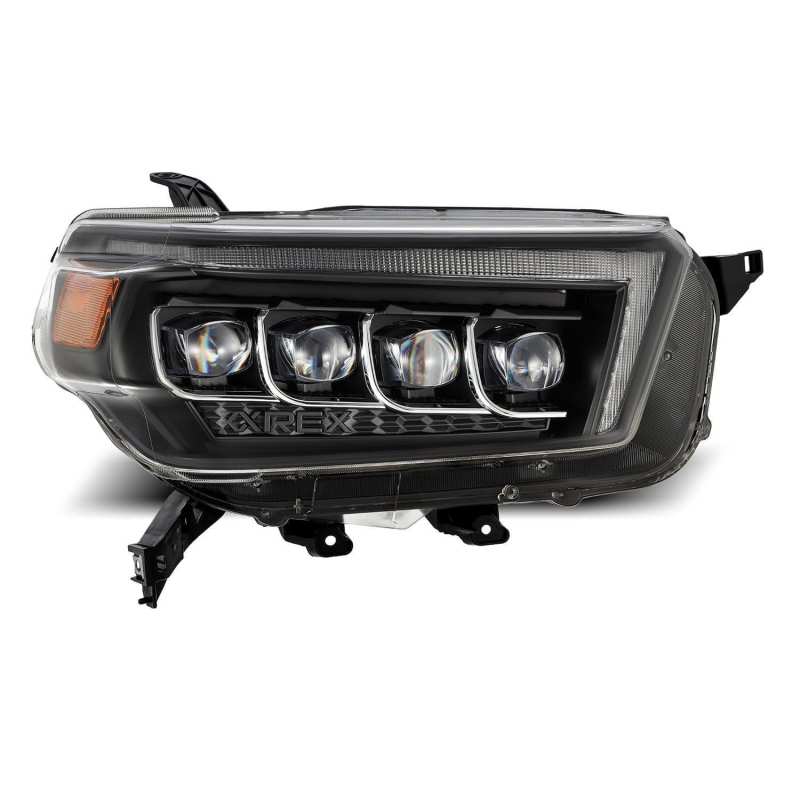 AlphaRex 10-13 Toyota 4Runner NOVA LED Projector Headlights Plank Style Black w/Seq Signal/DRL