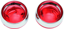 Kuryakyn Deep Dish Bezels With Red Lenses