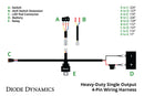 Diode Dynamics Heavy Duty (Single) Output 4 Pin Wiring Harness
