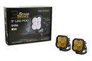 Diode Dynamics SS3 SAE Yellow Pro LED Pod (pair) - Flood