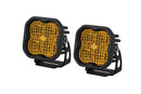 Diode Dynamics SS3 SAE Yellow Pro LED Pod (pair) - Flood