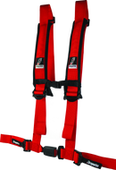 DragonFire Racing Harness H-Style- 4-Point- EZ-Adjust- 2in Buckle- Red