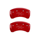 MGP 4 Caliper Covers Engraved Front & Rear Vintage Style/RT Red finish silver ch