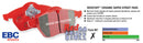 EBC 93-00 Aston Martin Virage 5.3 (PBR Caliper) Redstuff Front Brake Pads