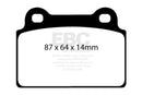 EBC 08-16 Mitsubishi Lancer Evo 10 2.0 Turbo (1 piece rotor) Redstuff Rear Brake Pads
