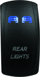 DragonFire Racing Lighted Switch Rear Light On/Off Blue