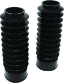 Bikers Choice 49MM Black Long Fork Boots Extended 8.75in / Collapsed 3.5in (Pair)