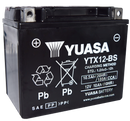 Yuasa YTX12-BS Maintenance Free AGM 12-Volt Battery w/Bottle